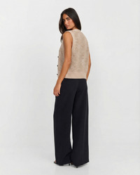 Natalia | Open Crochet Vest Top