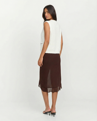 Lara | Brooch-Detail Button-Front Knit Vest
