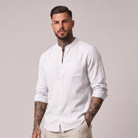 Boris Men's Linen Shirt White