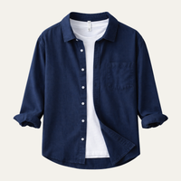 Caden Men's Breathable Loose Fit Linen Shirt
