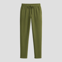 Horace Ribbed Drawstring Trousers Green