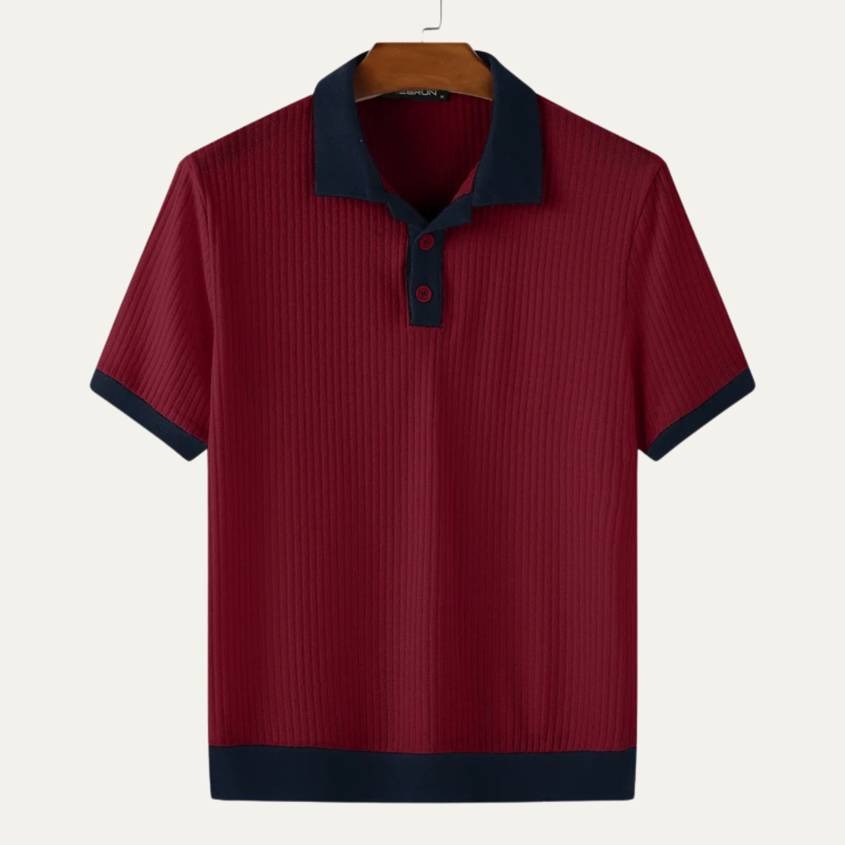 Talbot polo shirt ribbed knit texture detail