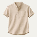Damon | Men's Breathable Lightweight Henley Linen Shirt