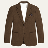 August | Men's Herringbone Wool Tweed Blazer