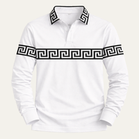 Somerset Greek key long sleeve polo shirt sixth view