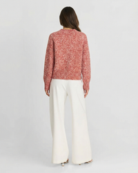 Amber | Marled Knit Crew Neck Raglan Sleeve Relaxed Top