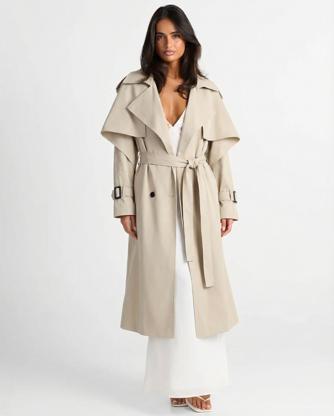 Alexandra | Longline Belted Trench Coat