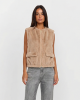 Elizabeth | Teddy Faux Fur Zip-Up Gilet