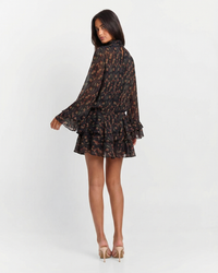 Mary | Floral Ruffle Mini Dress
