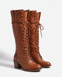 Cressida | Lace-Up Leather Combat Boots