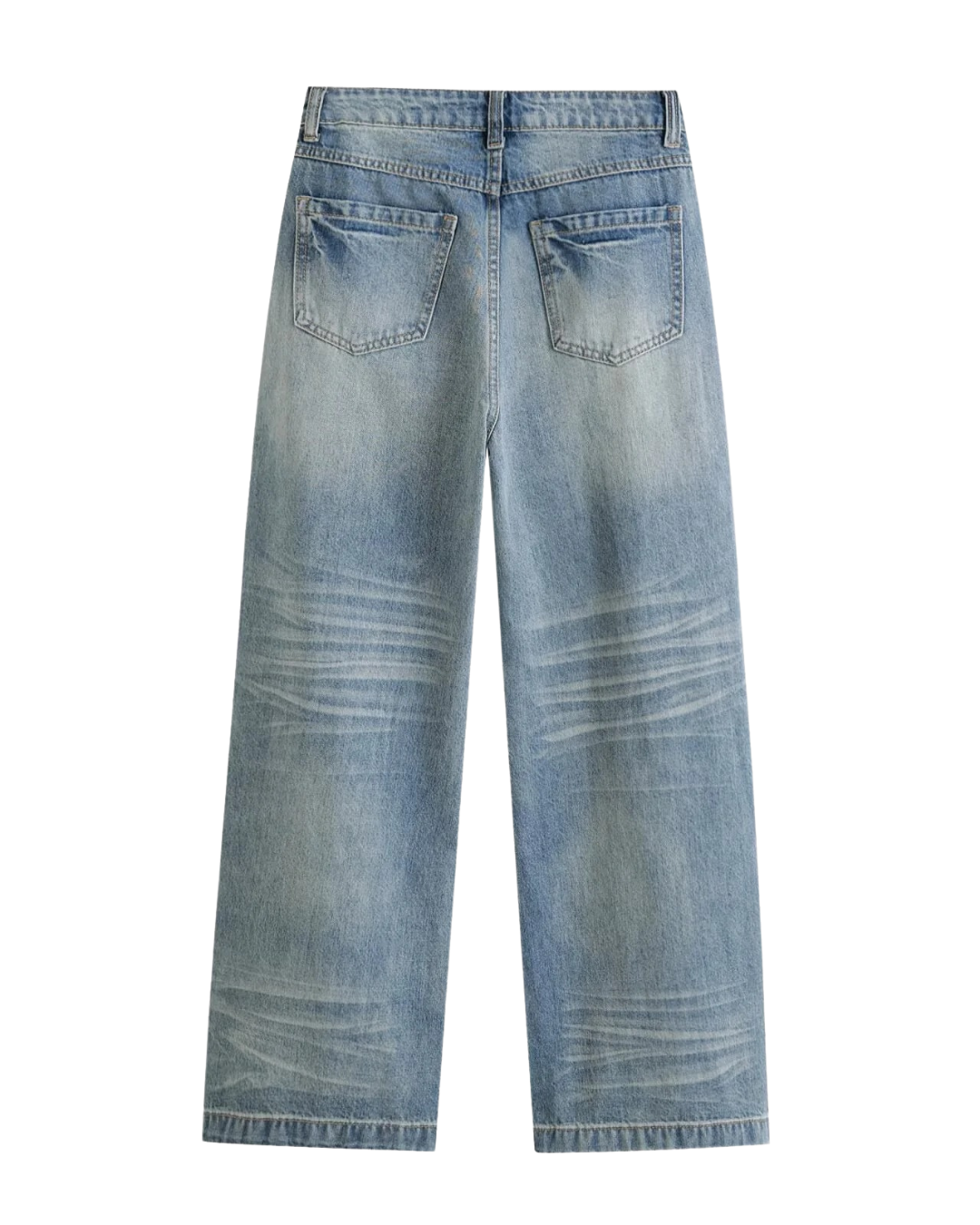 Bea | Wide Leg Jeans Light Blue High Waisted Vintage Faded