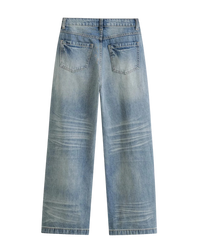 Megan | Vintage Faded Wide Leg Jeans