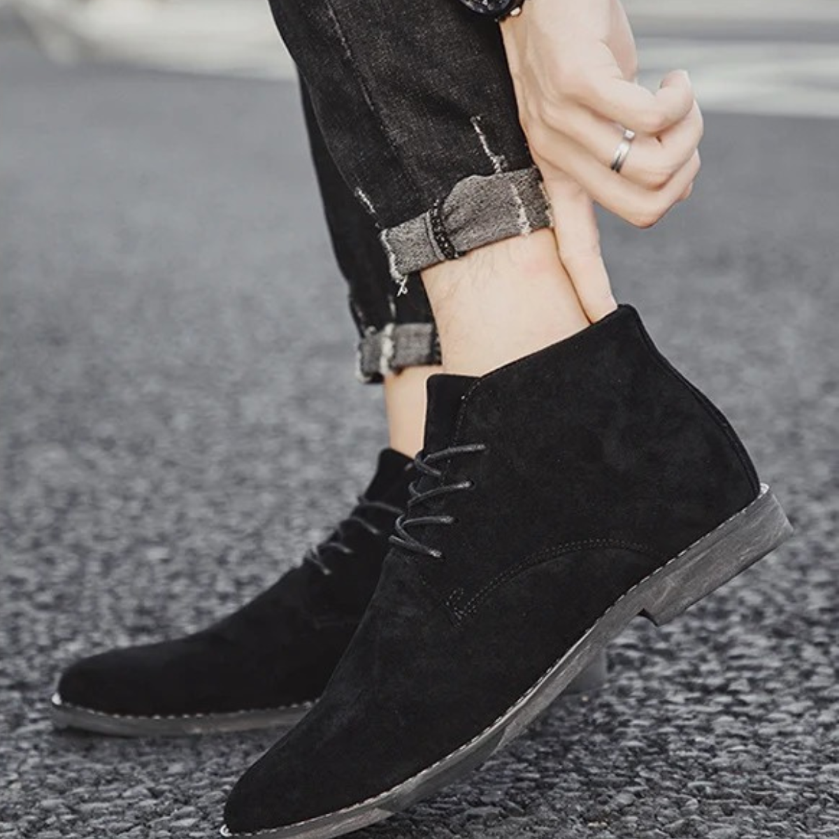 Jax men's suede chukka boots, view 5