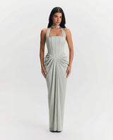 Jemima | Corset Halter Neck Maxi Dress