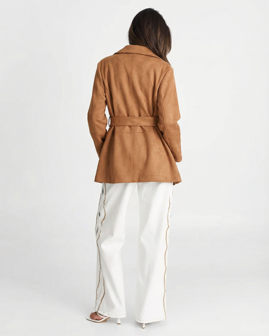 Juna | Autumn Suede Jacket Belted