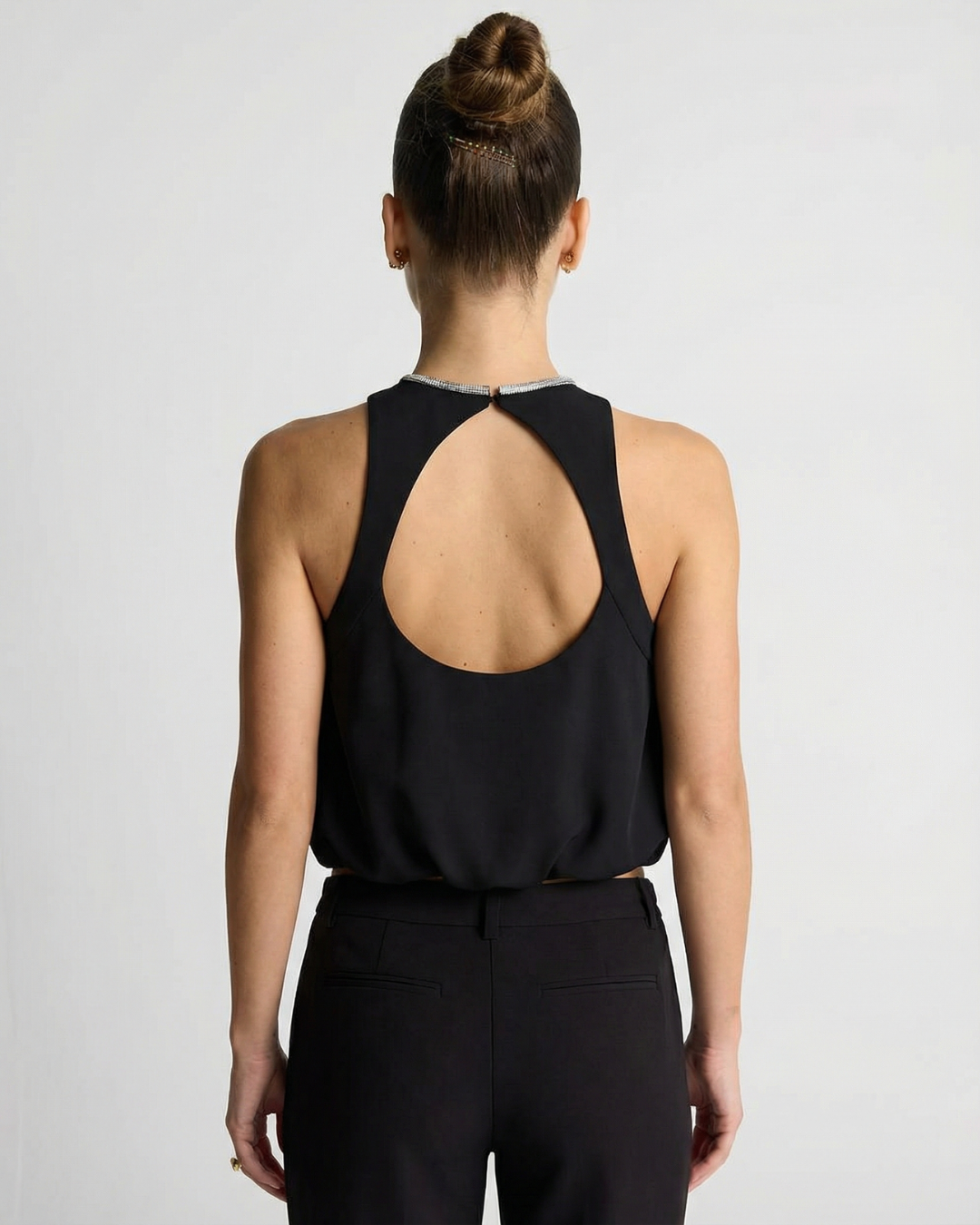 Blythe | Keyhole Cut-Out Embellished Halter Top