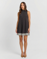 Eleanor | Mock Neck Ribbed Mini Dress