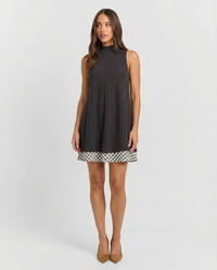 Eleanor | Mock Neck Ribbed Mini Dress