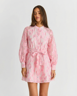 Julia | Embroidered Chiffon Shirt Dress