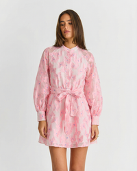 Julia | Embroidered Chiffon Shirt Dress