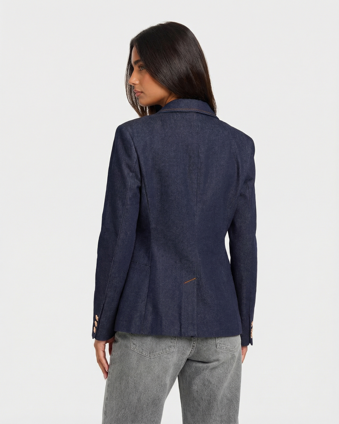 Dani | Casual Denim Blazer Dark Blue