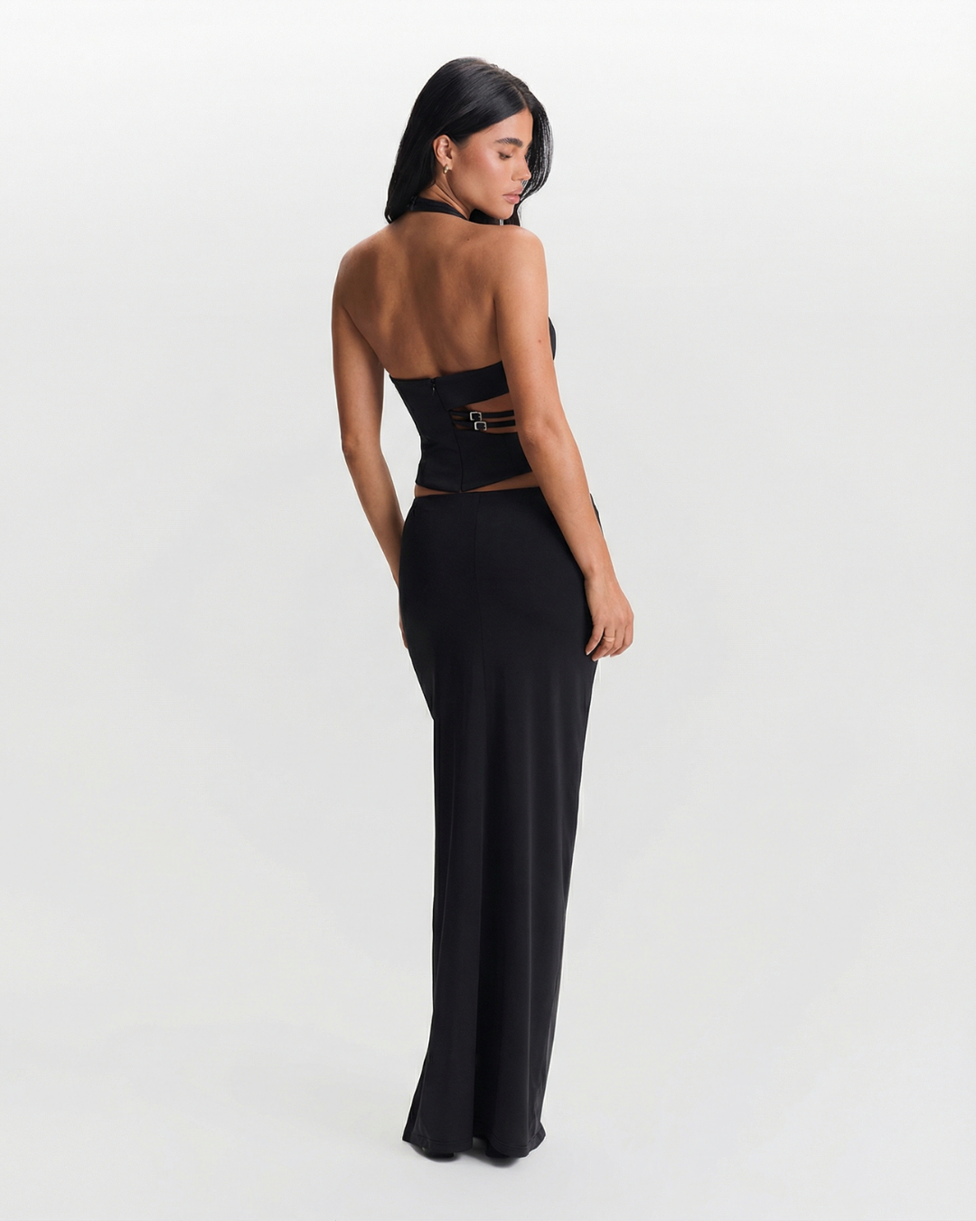 Dulcie | Cut-Out Buckle Detail Halter Top