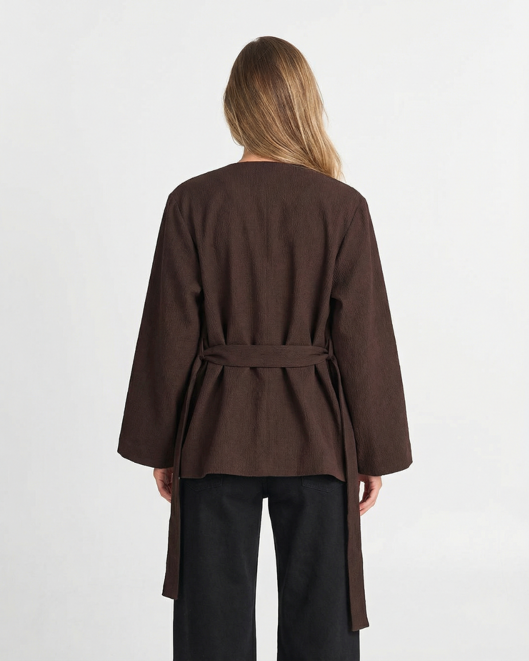 Freya | Belted Linen Blazer