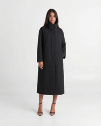 Connie | Midi Trench Coat with Stand Collar