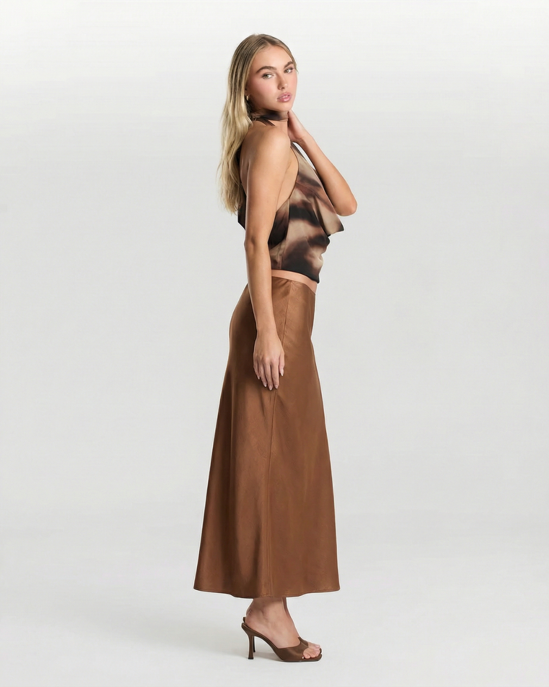 Pippa | Satin Maxi Slip Skirt