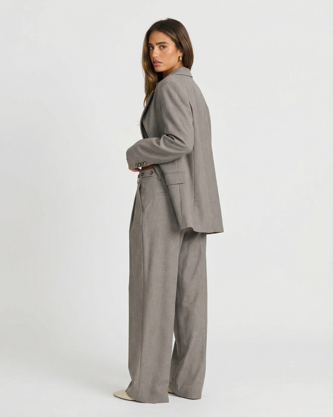 Jessica | Relaxed Double Breasted Wide Leg Trouser Suit Set