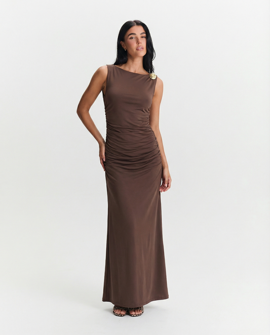 Sable | Elegant Ruched Maxi Dress