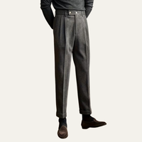 Hewitt pleated straight leg trousers Grey