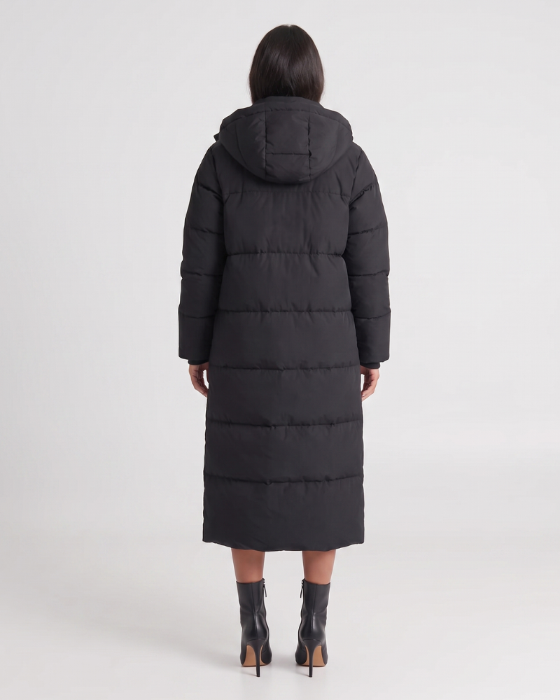 Winifred | Longline Hooded Quilted Puffer Jacket