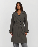 Poppy | Khaki Belted Trench Coat