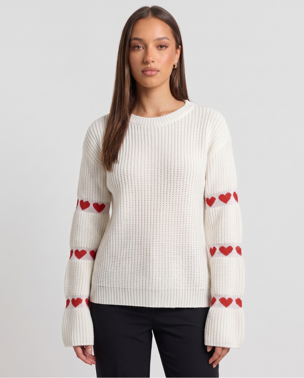 Imelda | Women's Long Sleeve Crew Neck Jumper Ribbed Knit
