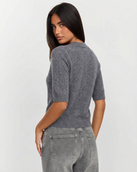 Jessica | Cropped Knit Polo Cardigan