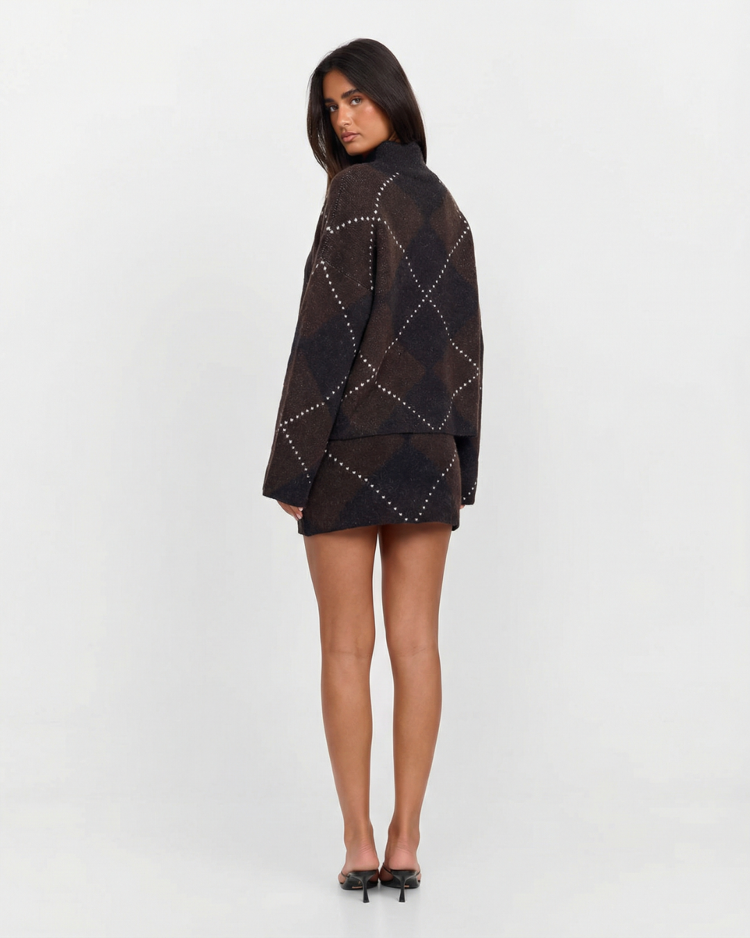 Penelope | Textured Knit Top Mini Skirt Co-ord Set
