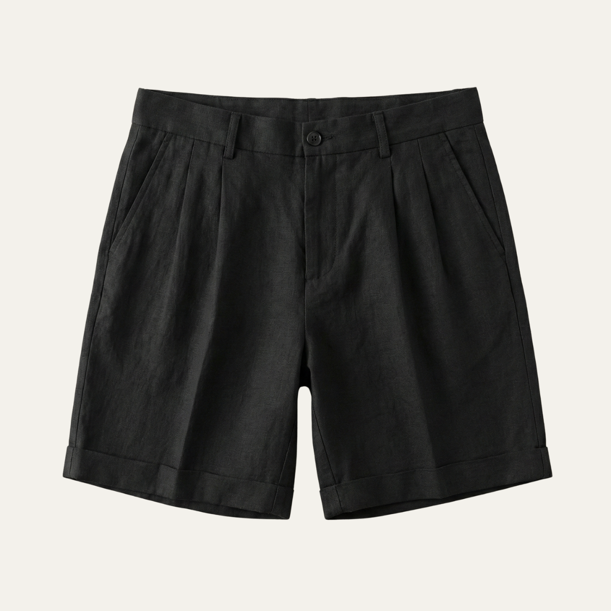Frank | Lightweight Folded Hem Linen Shorts