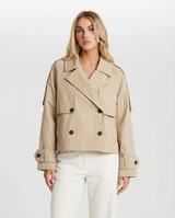 Imogen | Cropped Double-Breasted Trench Coat