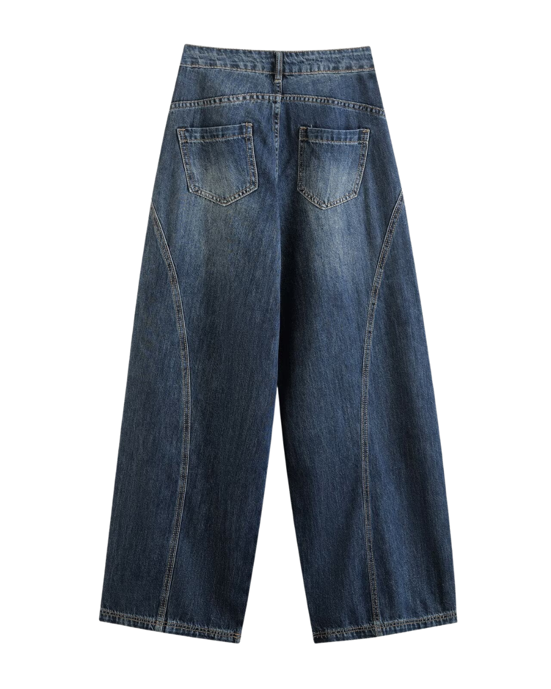 Thea | Wide Leg Diagonal Seam Jeans