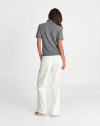 Lyla | Roll Neck Short Sleeve Ribbed Soft Knit Top