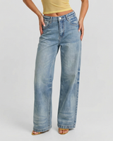 Megan | Vintage Faded Wide Leg Jeans