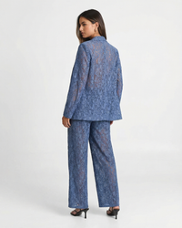 Yasmin | Lace Blazer and Wide Leg Trouser Set