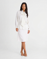 Cecilia | Bow Detail Satin Top