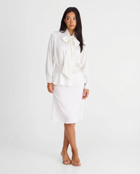 Cecilia | Bow Detail Satin Top