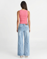Ottilie | Ribbed Crew Neck Fitted Tank Top