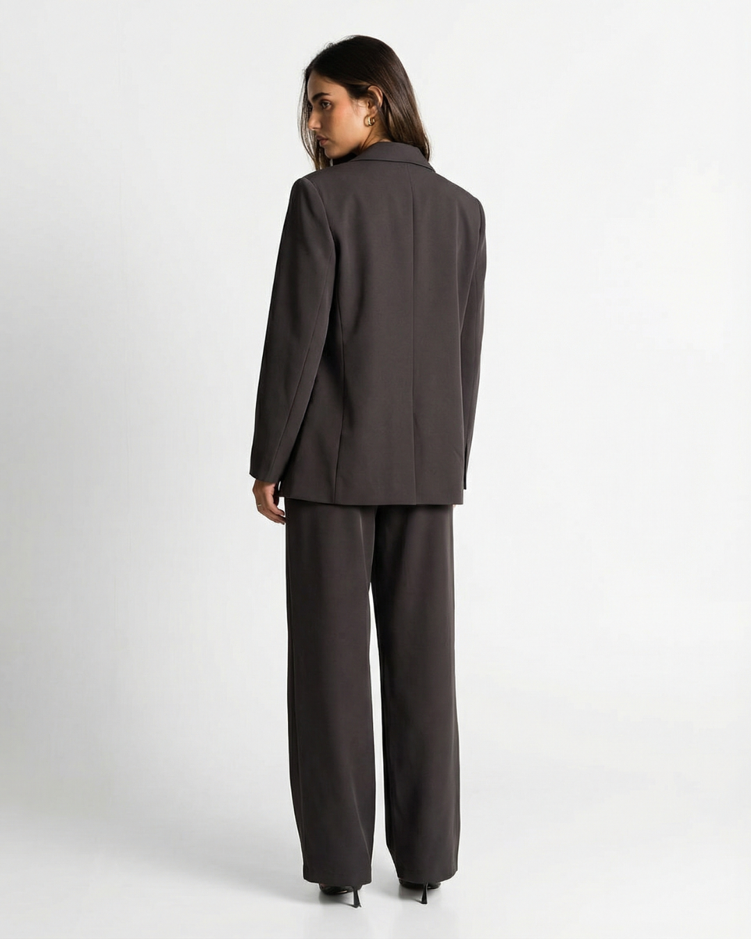 Emily | Oversized Double-Breasted Blazer and Wide Leg Trousers Set