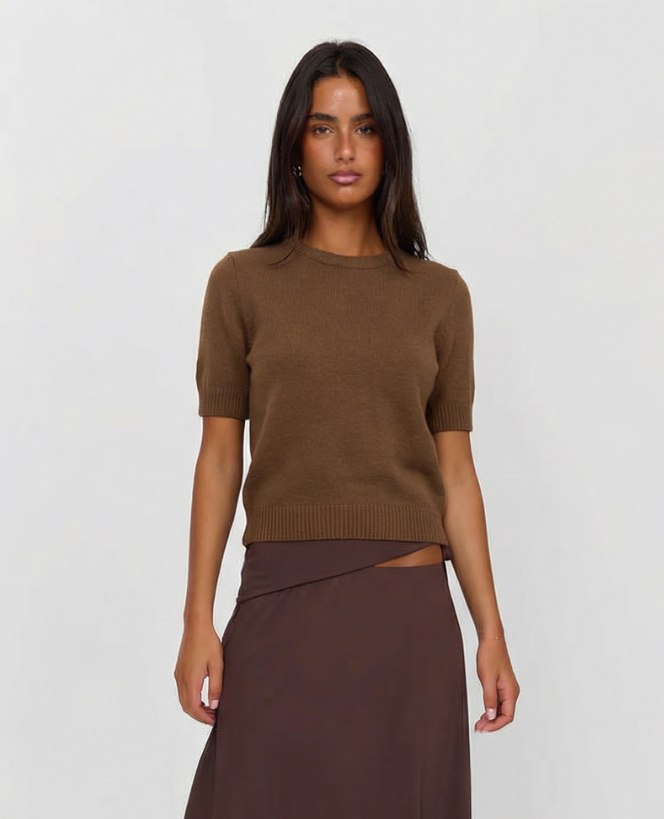 Amelie | Autumn Short Sleeve Knitted Top