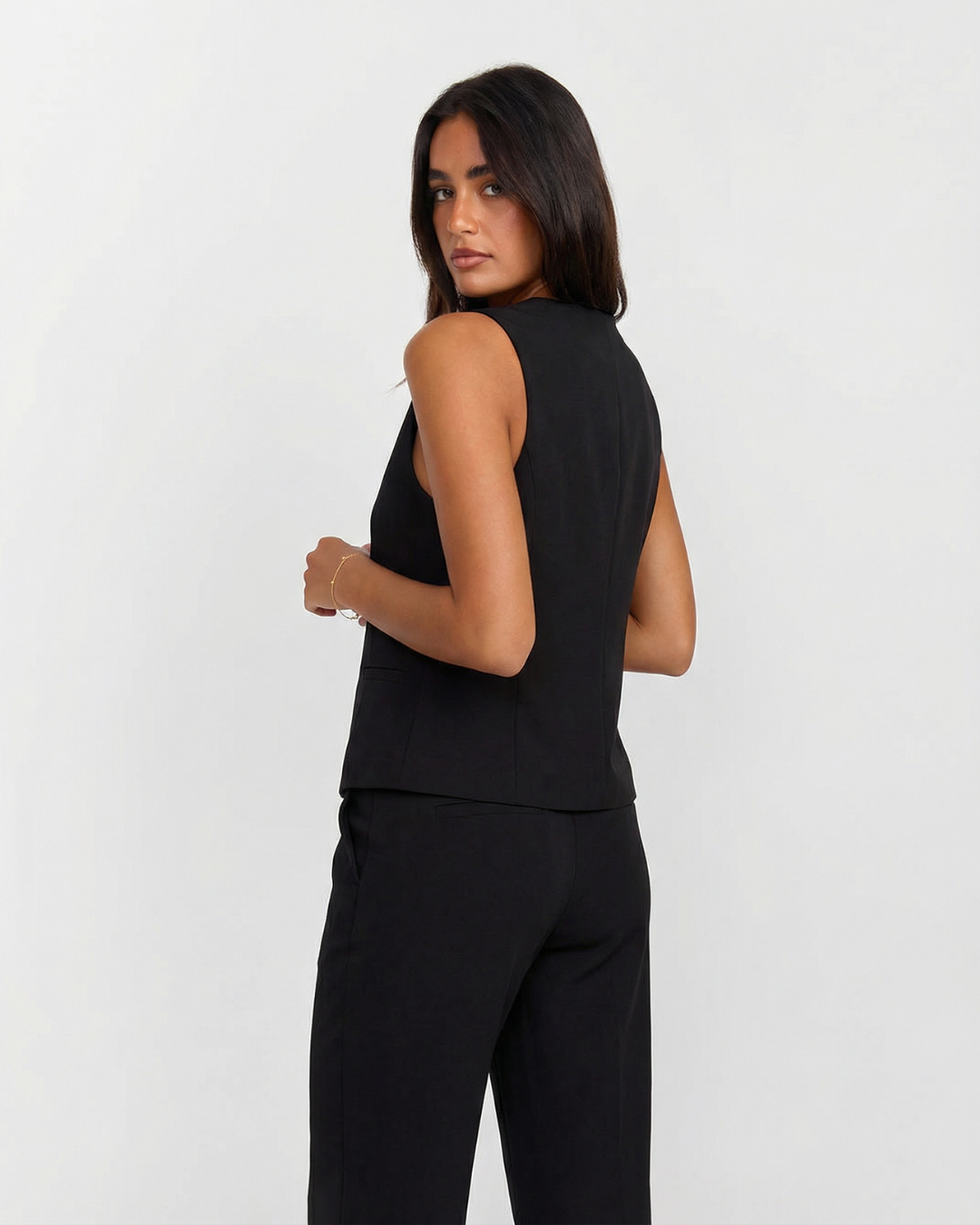 Charlotte | Asymmetric Tailored Blazer Wide Leg Pants Set