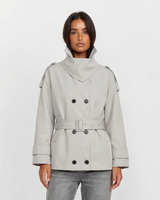 Cora | Cropped Double-Breasted Coat with Stand Collar